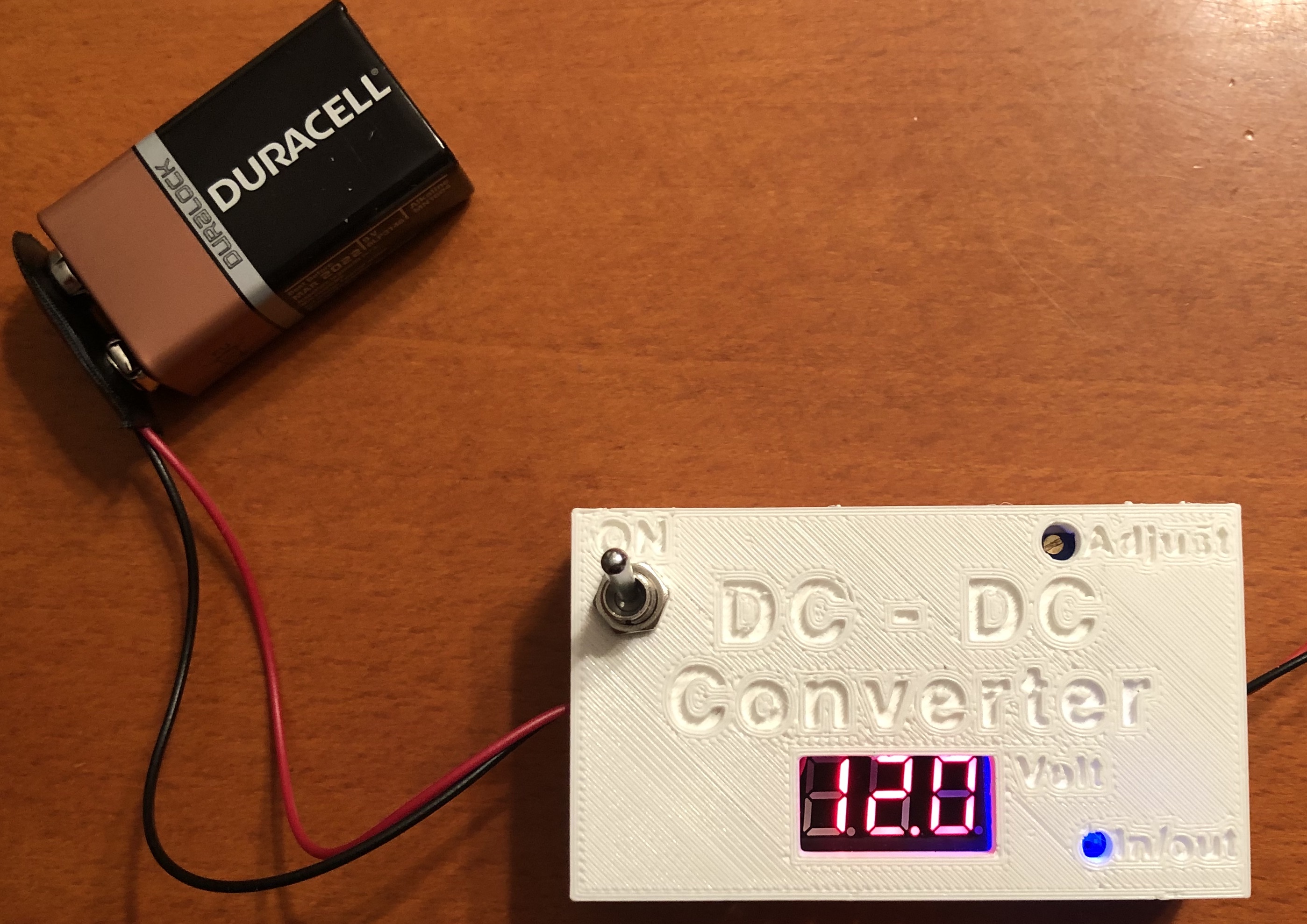 Boost converter DCDC module 5V-35V XL6009 display 38.3mm x 70.0mm stl download file